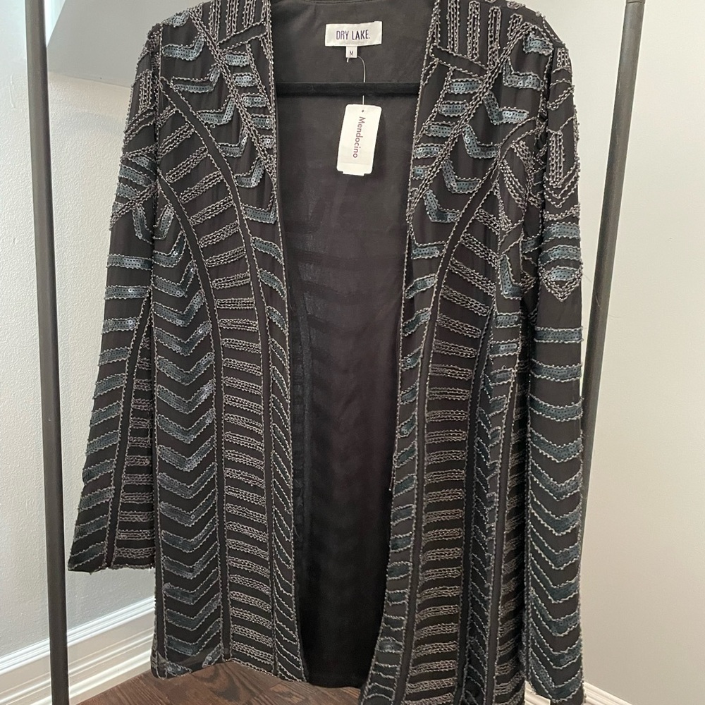 Beaded black blazer